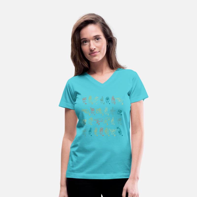 Sign Language Alphabet Letters Retro