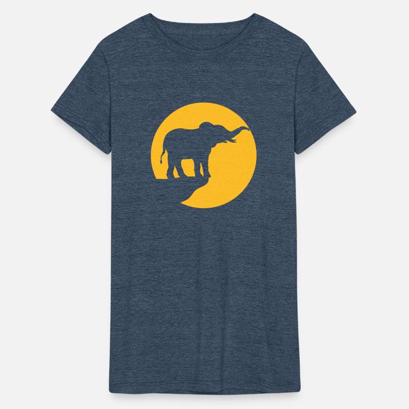 silhouette cliff moon elephant