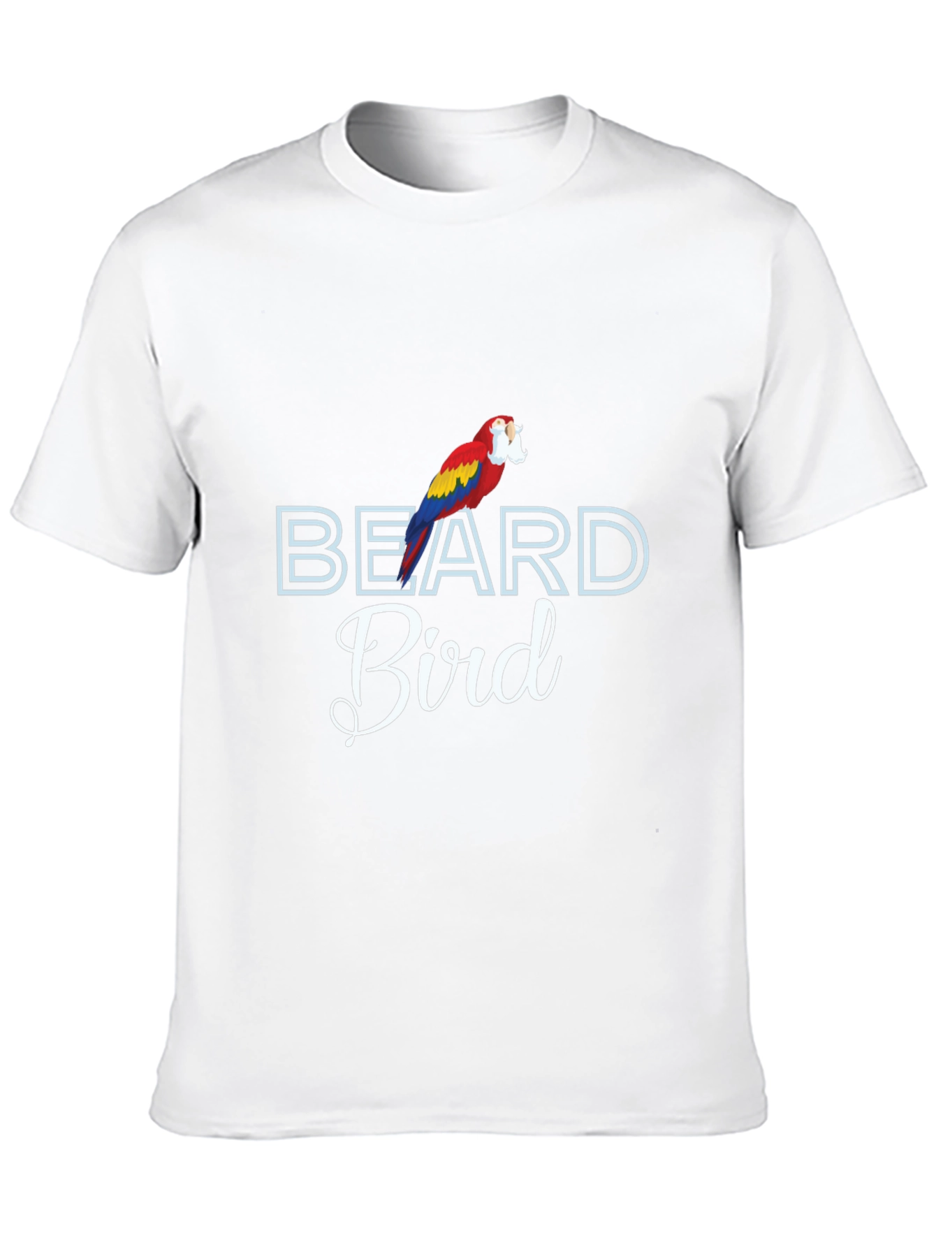 Beard Bird T-Shirt Funny Parrot Tee