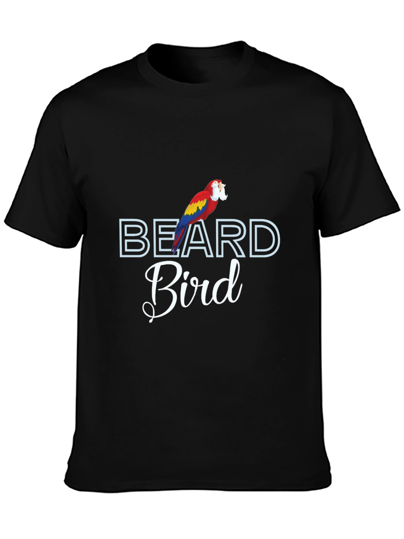 Beard Bird T-Shirt Funny Parrot Tee