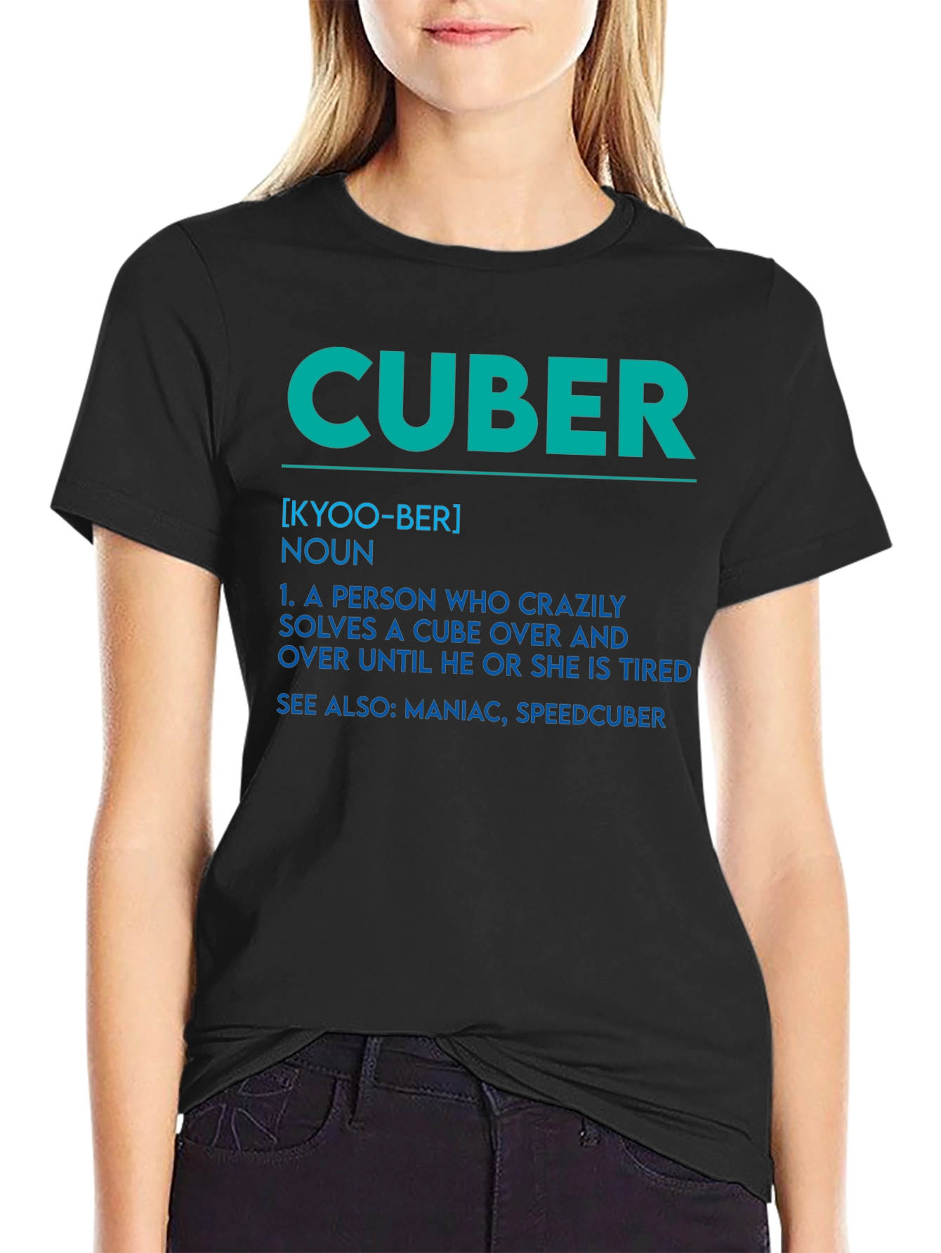Cuber Definition Graphic Tee - Solve Til You Drop!