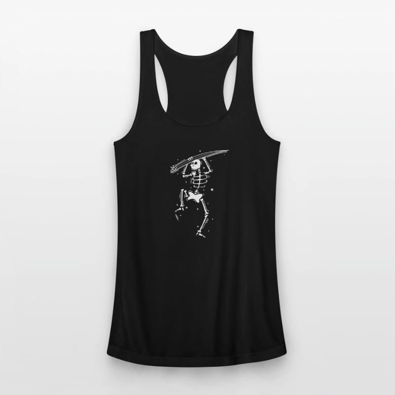Skeleton with Surfboard wants to Surf Water Sports