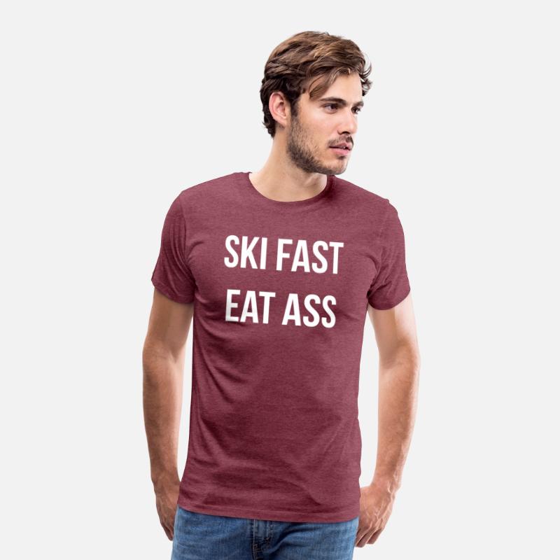 Ski Fast Eat Ass Humor Joke Skier