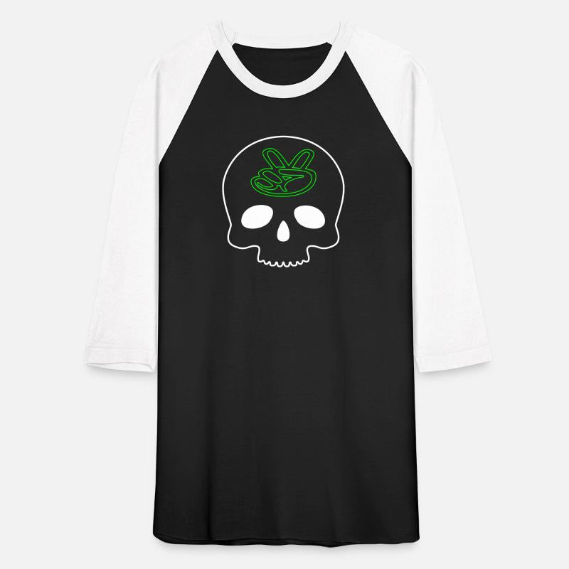 skull peace hand symbol outline vector