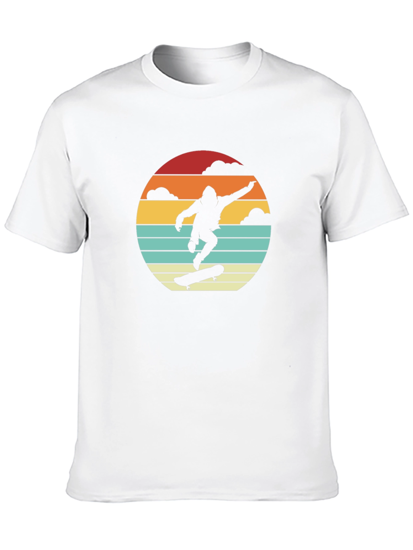 Skateboarding Silhouette Graphic Tee