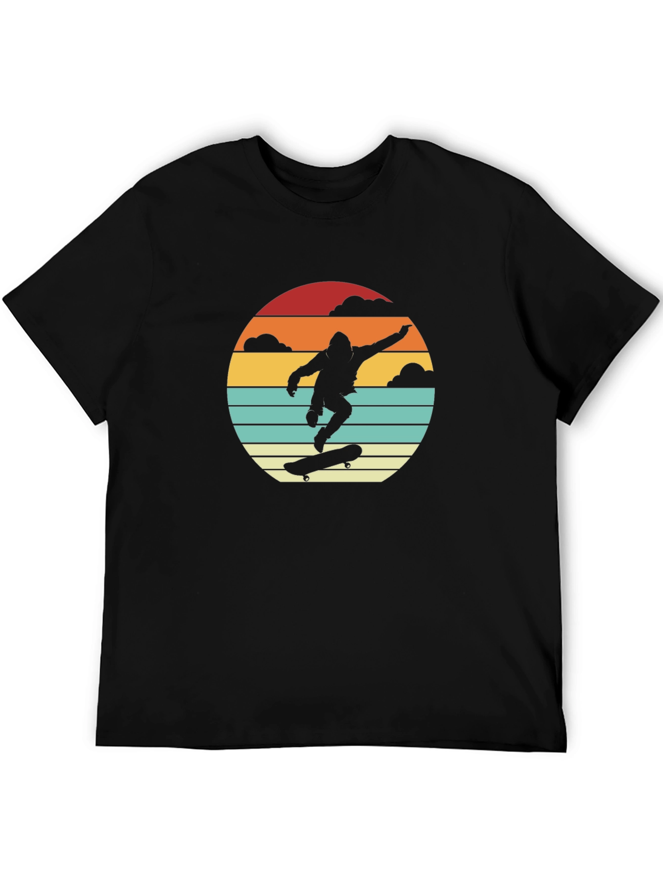 Skateboarding Silhouette Graphic Tee