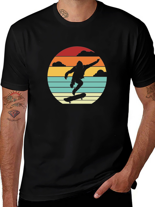 Skateboarding Silhouette Graphic Tee