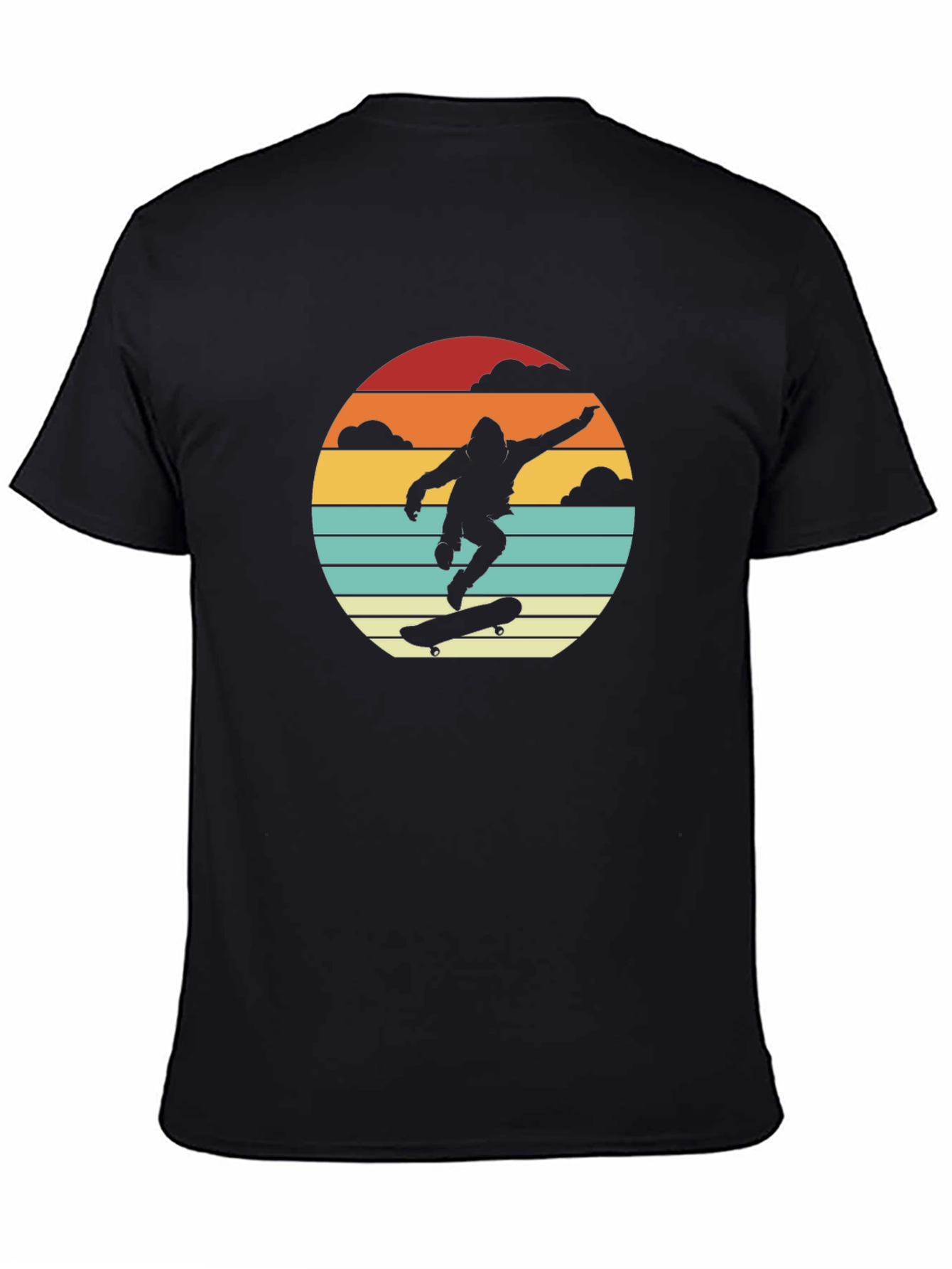 Skateboarding Silhouette Graphic Tee