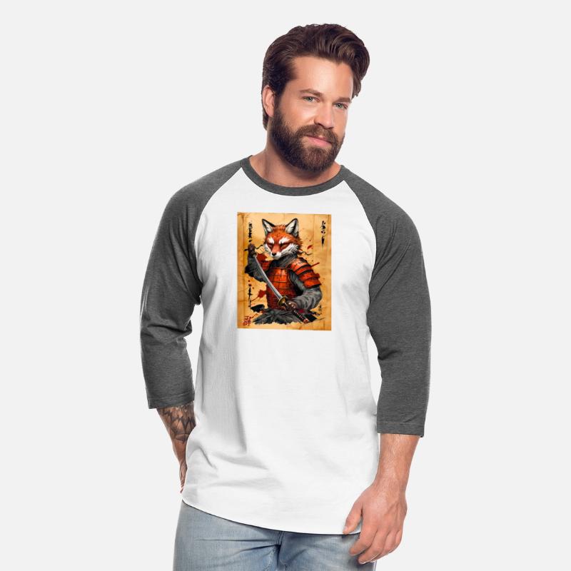 Sly Fox Samurai Warrior - Japanese Ink Style