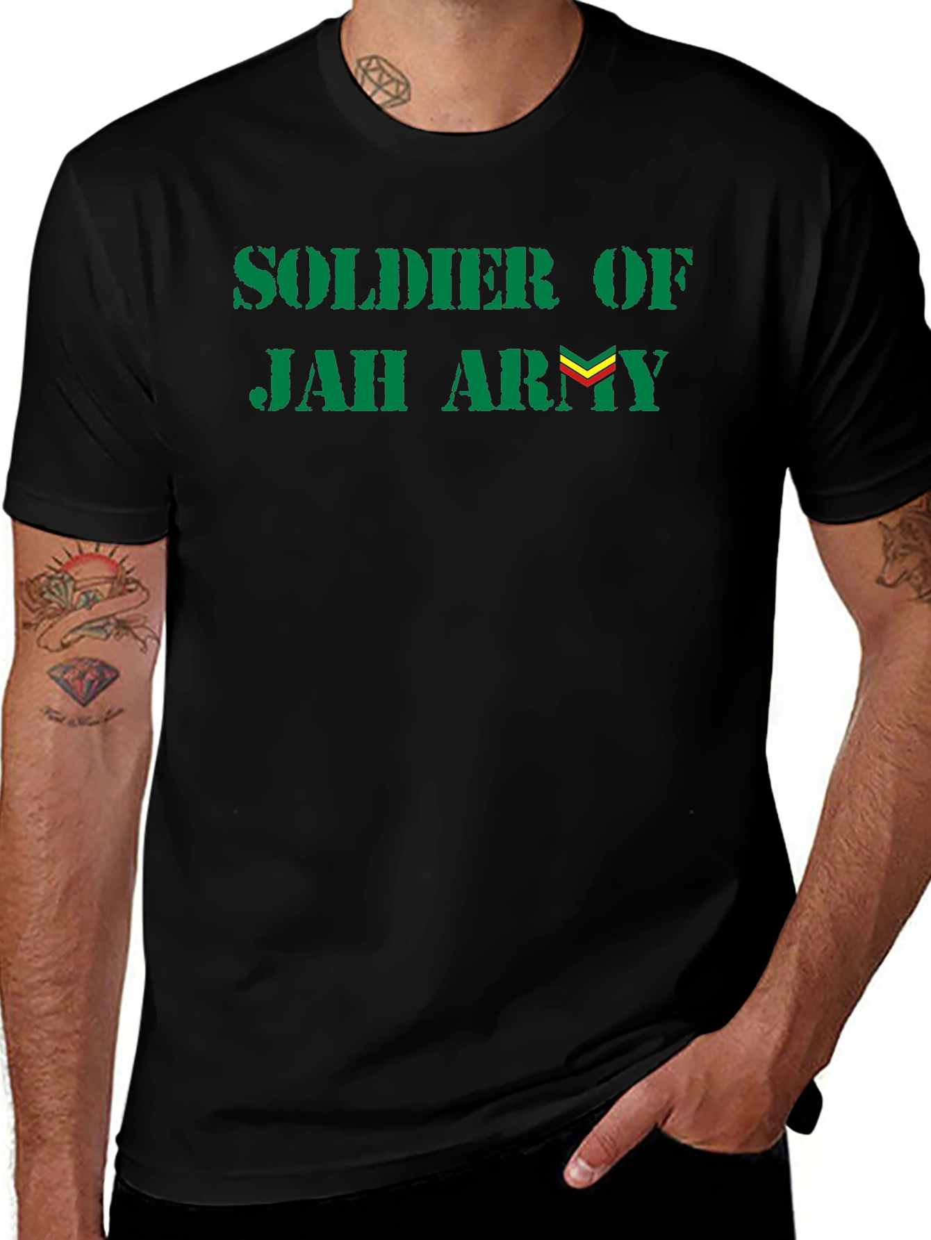 Soldier of Jah Army Graphic T-Shirt
