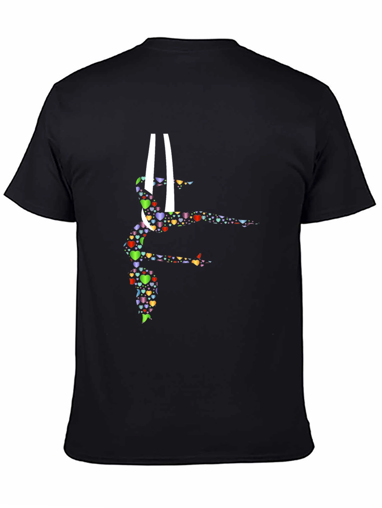 Gymnastics Heart Graphic Tee - Black