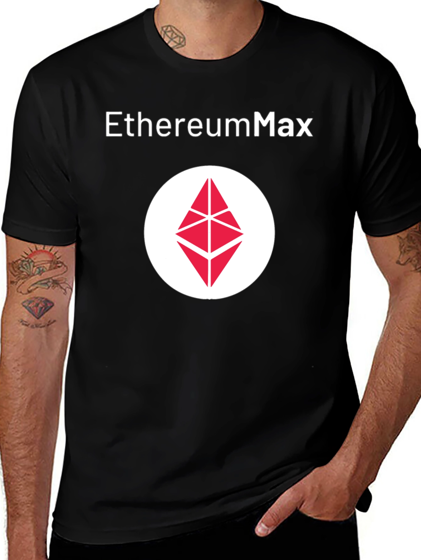 EthereumMax Logo Black T-Shirt
