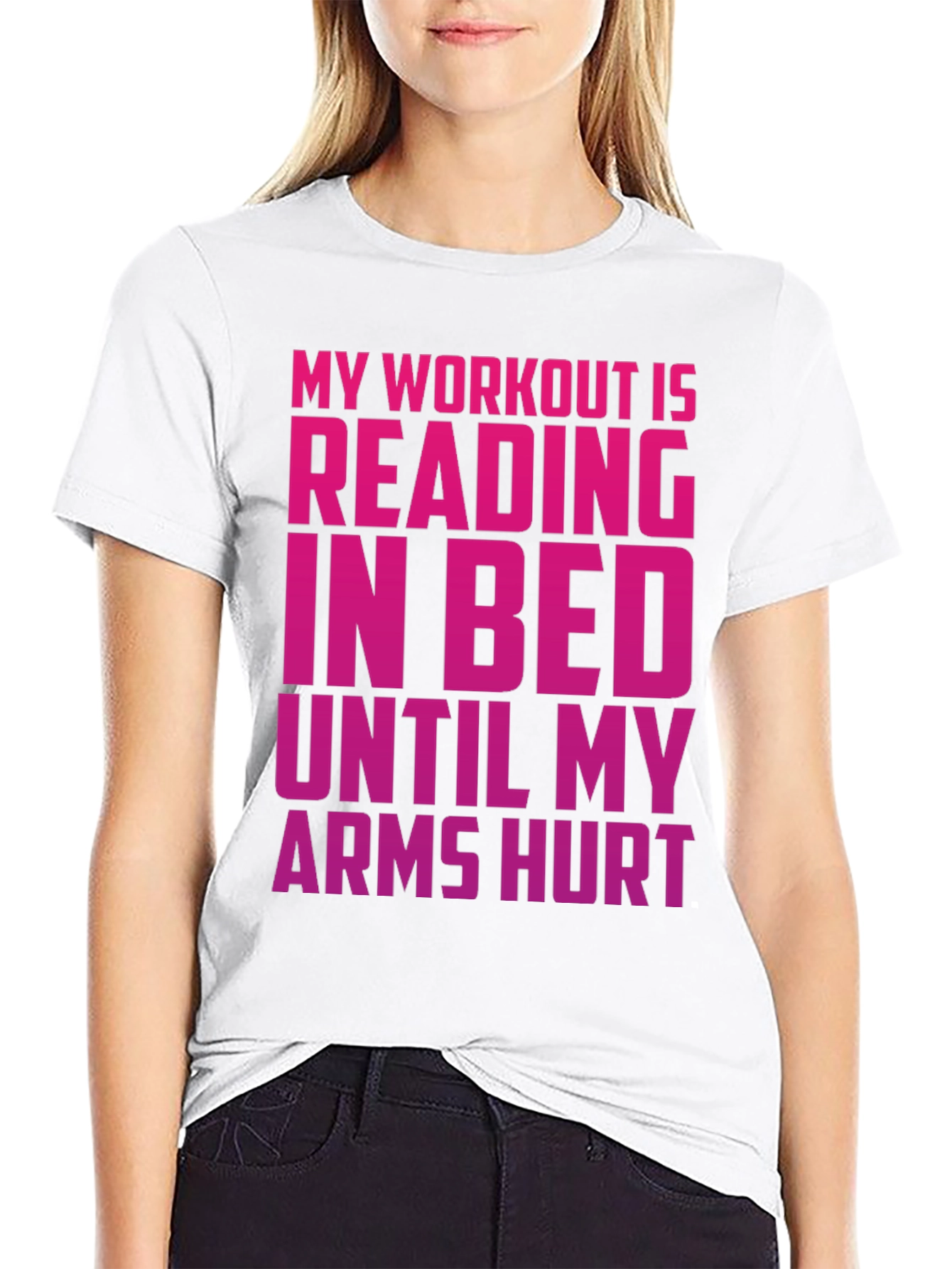 Funny Workout T-Shirt - Reading in Bed Tee