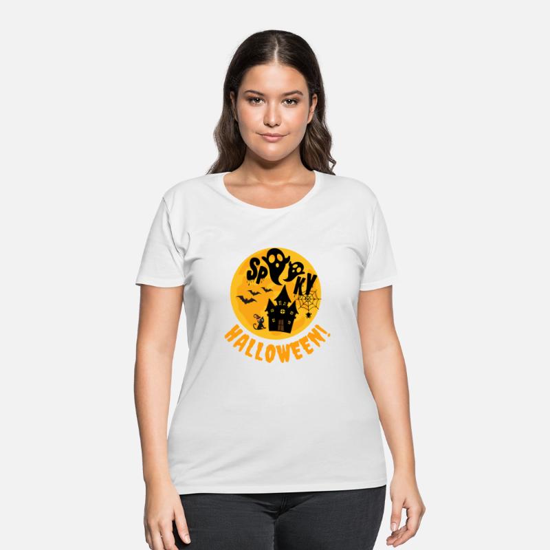 Spooky, Haunted House, Cat, Ghosts Halloween Shirt