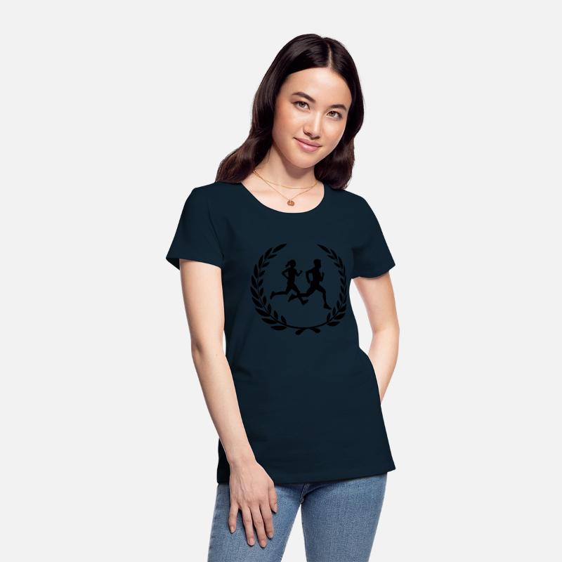 Sports prize laurel wreath heart running