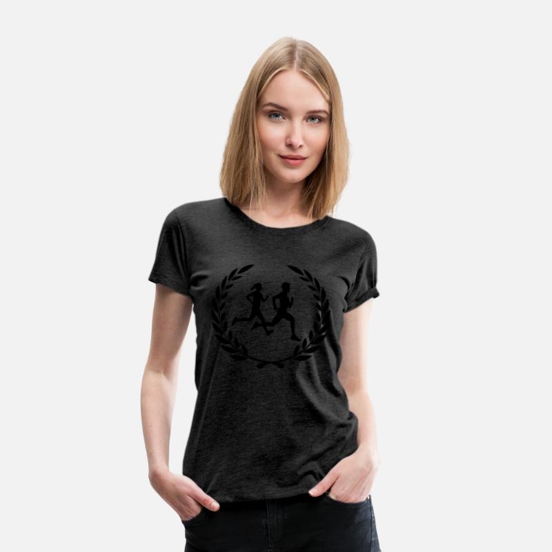 Sports prize laurel wreath heart running
