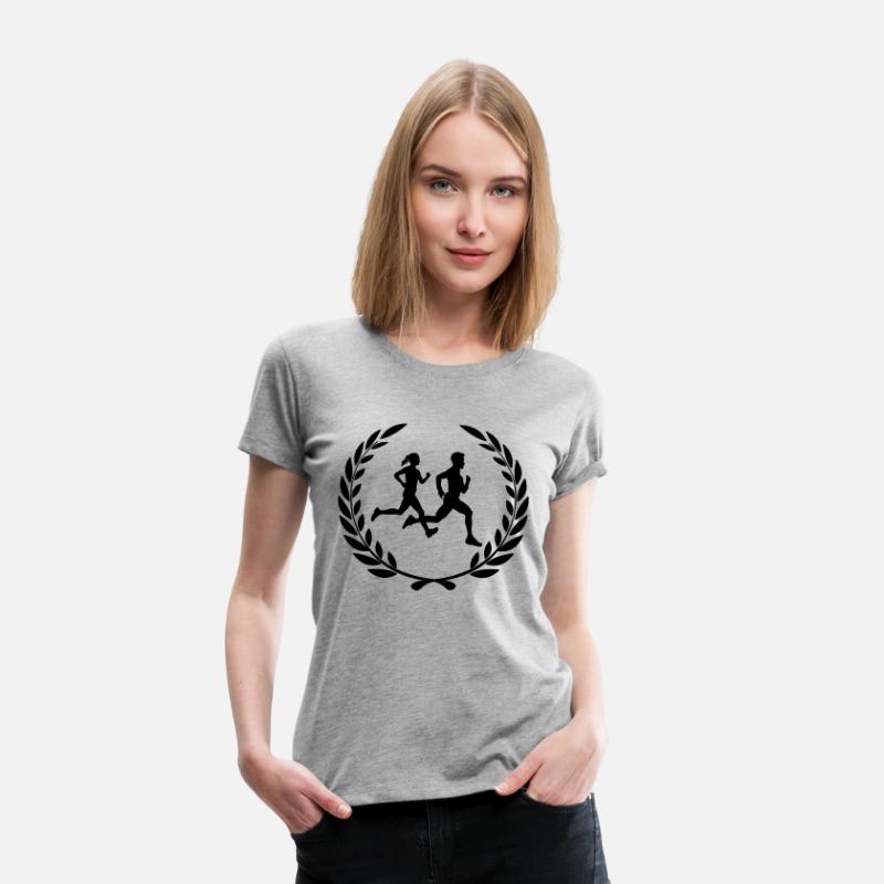 Sports prize laurel wreath heart running