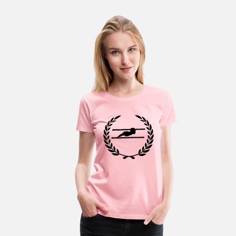 Sports prize laurel wreath swimming
