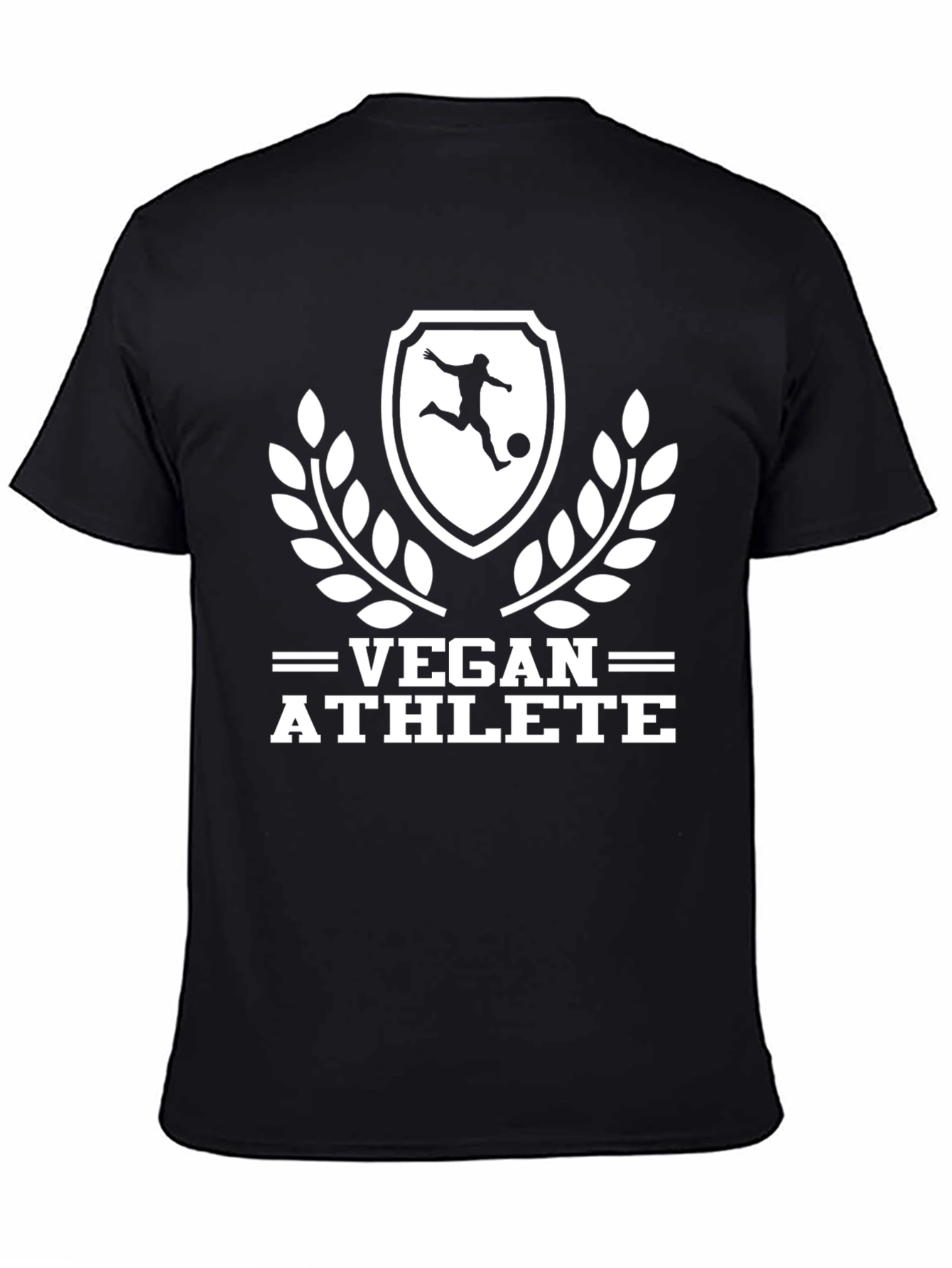 Vegan Athlete Graphic Tee - Black Cotton Shirt