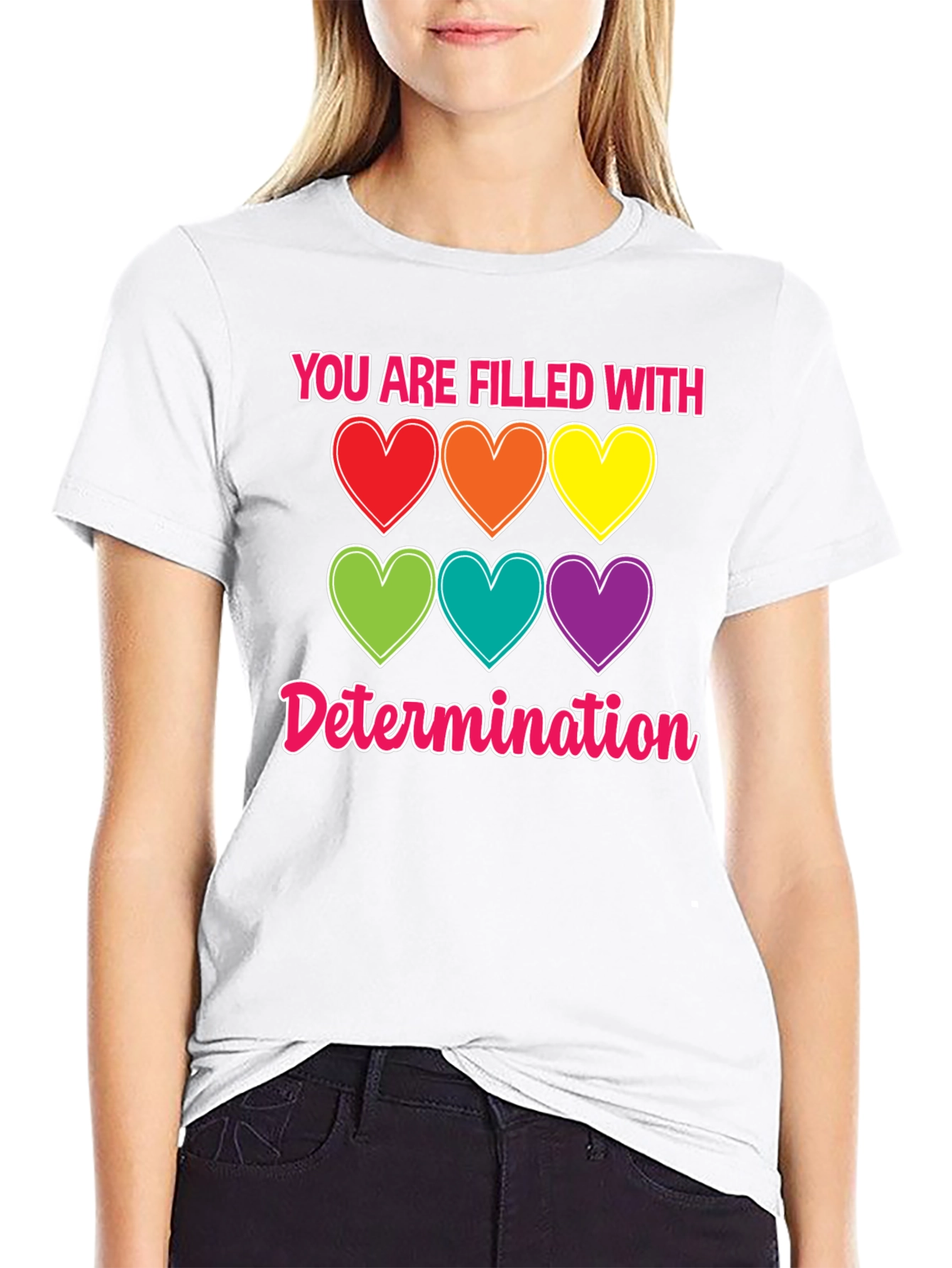 Determination Hearts T-Shirt - Unisex