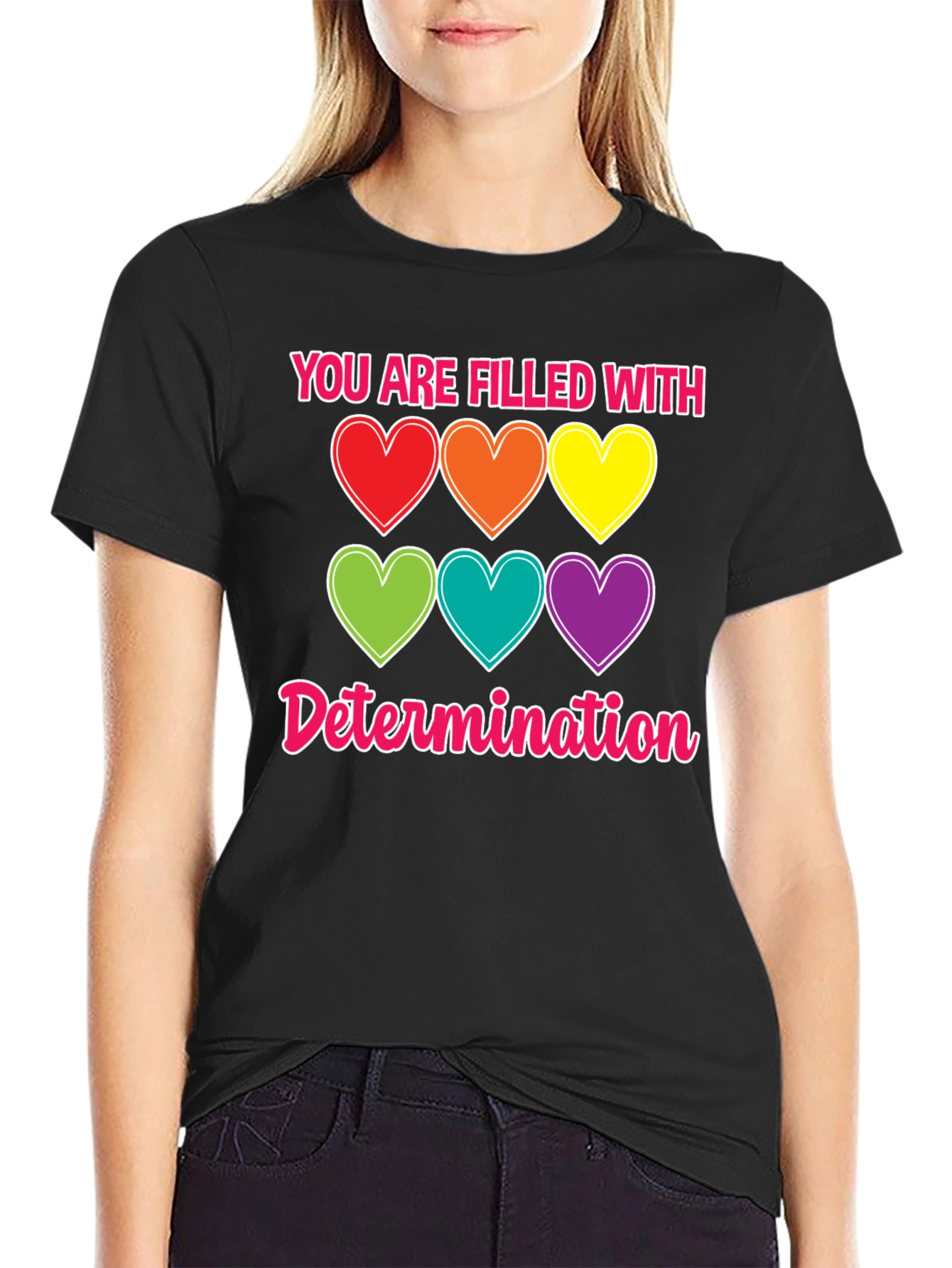 Determination Hearts T-Shirt - Unisex