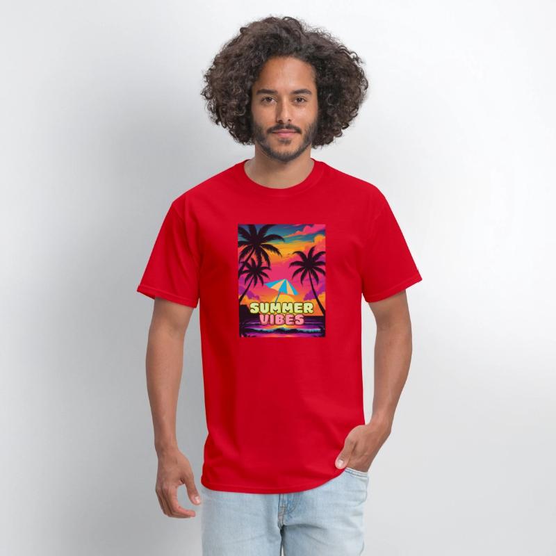 Summer Vibes Retro Sunset, Tropical Beach Palm