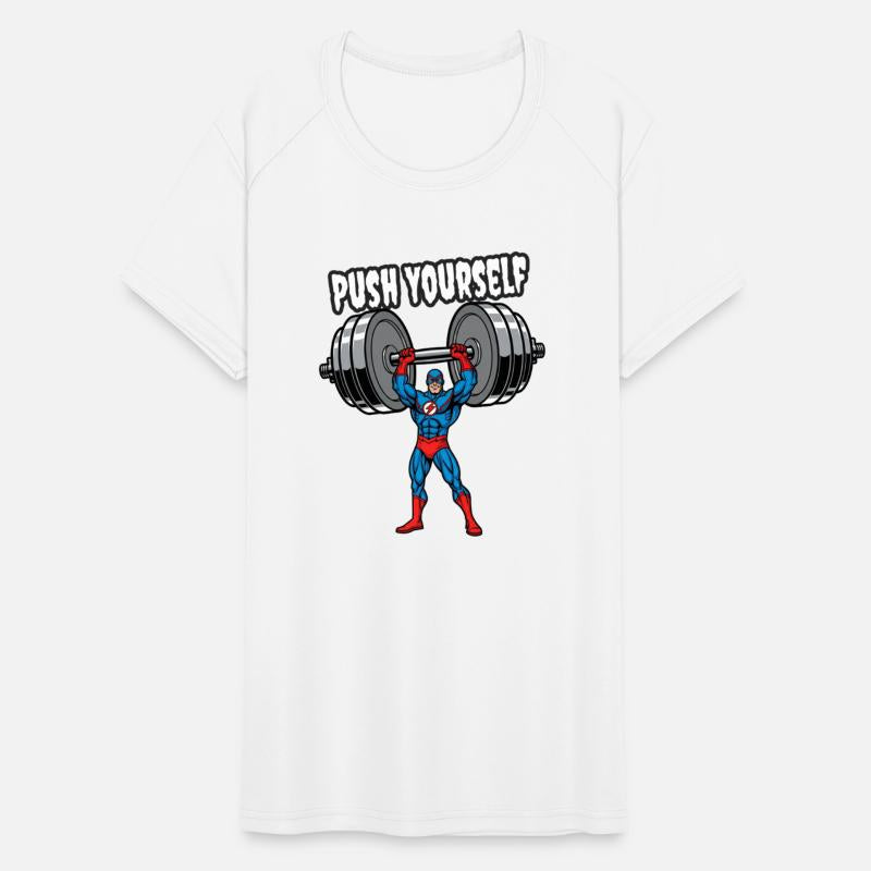 Superhero Push Yourself Gym Tee T-shirt