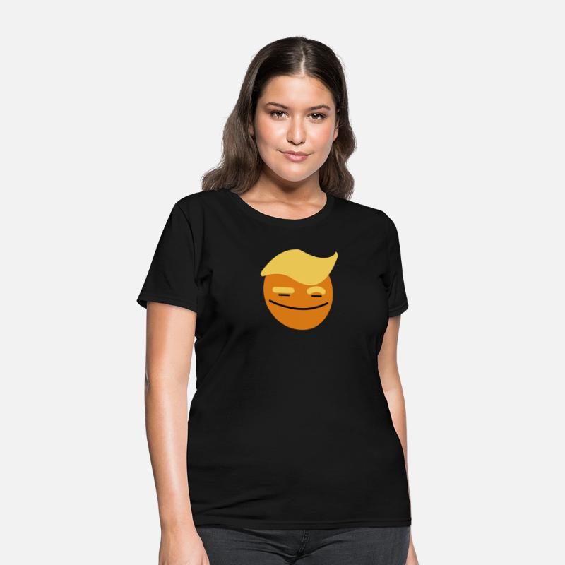 Support Donald J. Trump. Orange Trump Smile Face.
