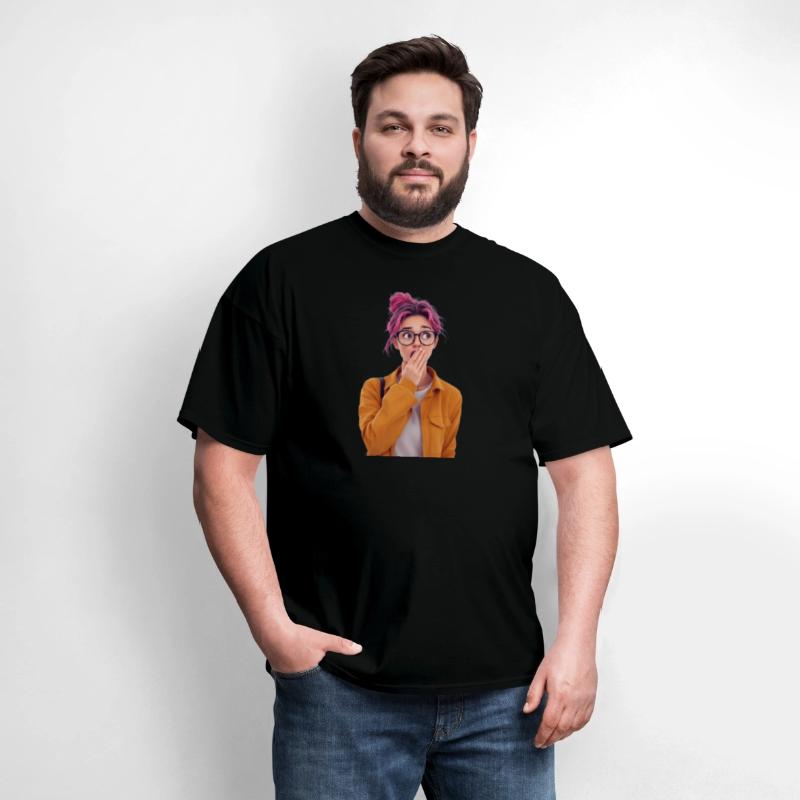 Surprised AI woman