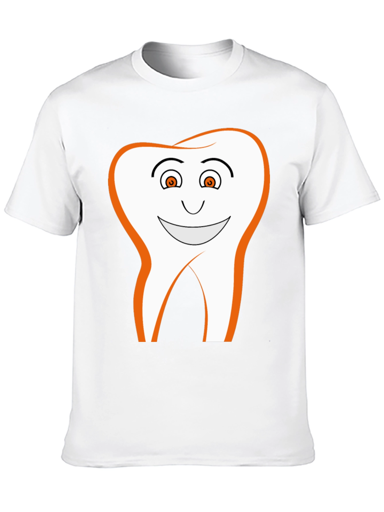 Smiling Tooth Graphic Tee - Black Cotton Blend T-Shirt