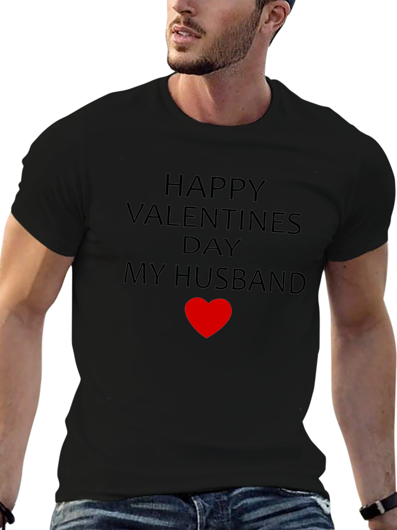 Husband Valentines Day T-Shirt - Heart Design