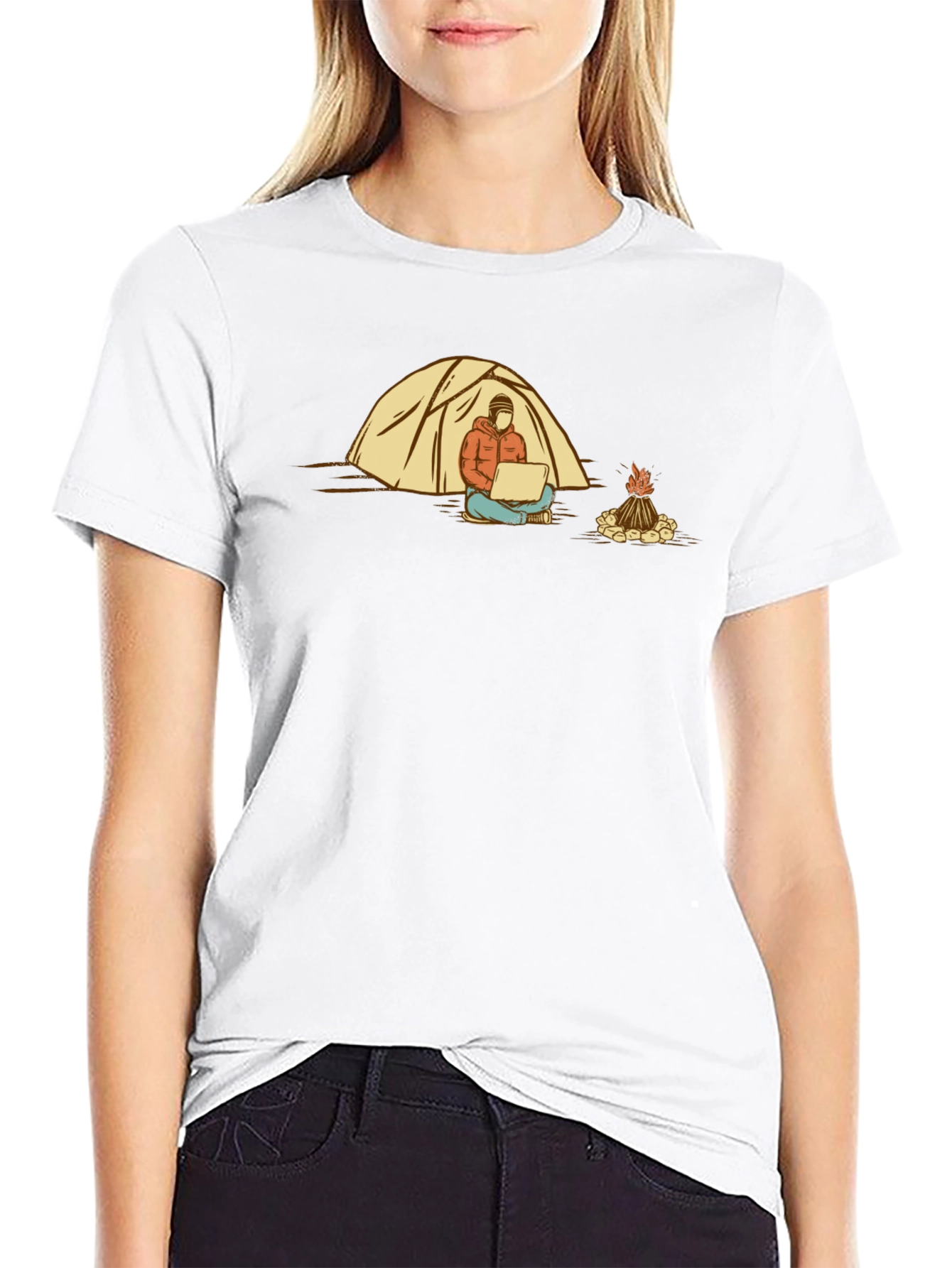 Camper by Fire T-Shirt - Black