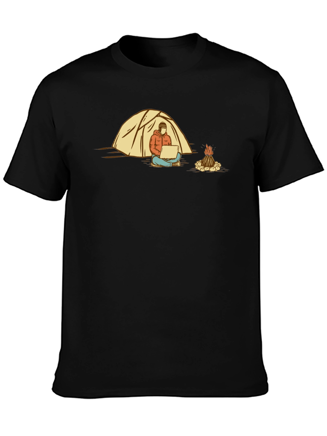 Camper by Fire T-Shirt - Black