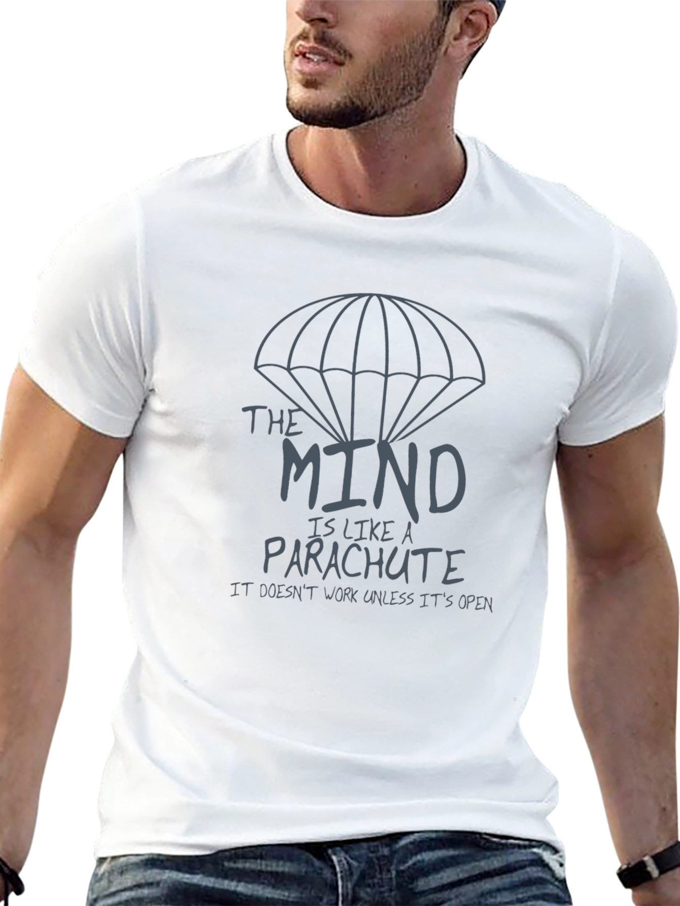 Open Mind Parachute Graphic T-Shirt