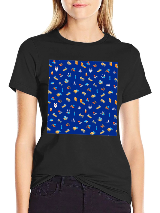 Bowling Pattern Tee - Stylish Sport Shirt