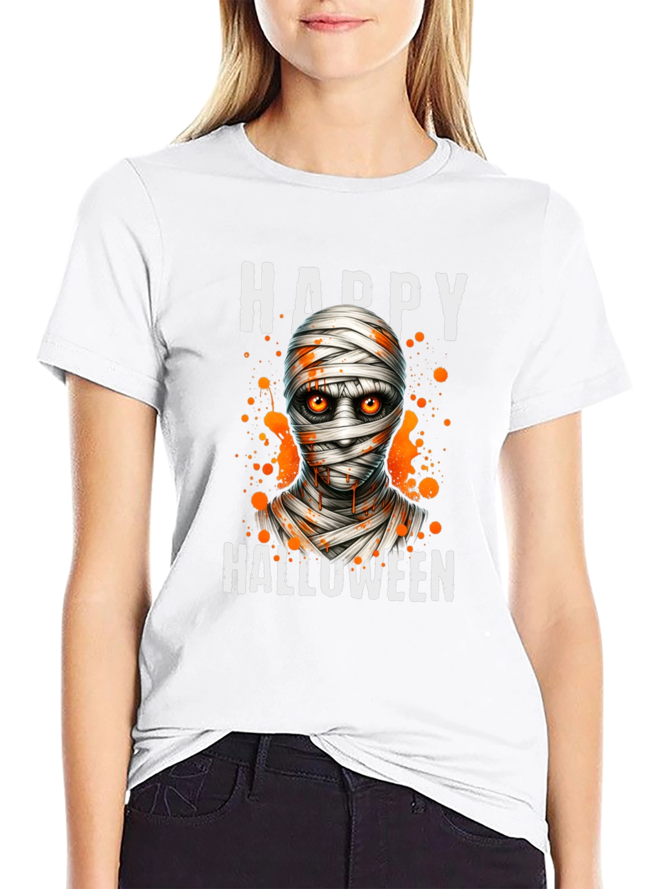 Happy Halloween Mummy Graphic Tee