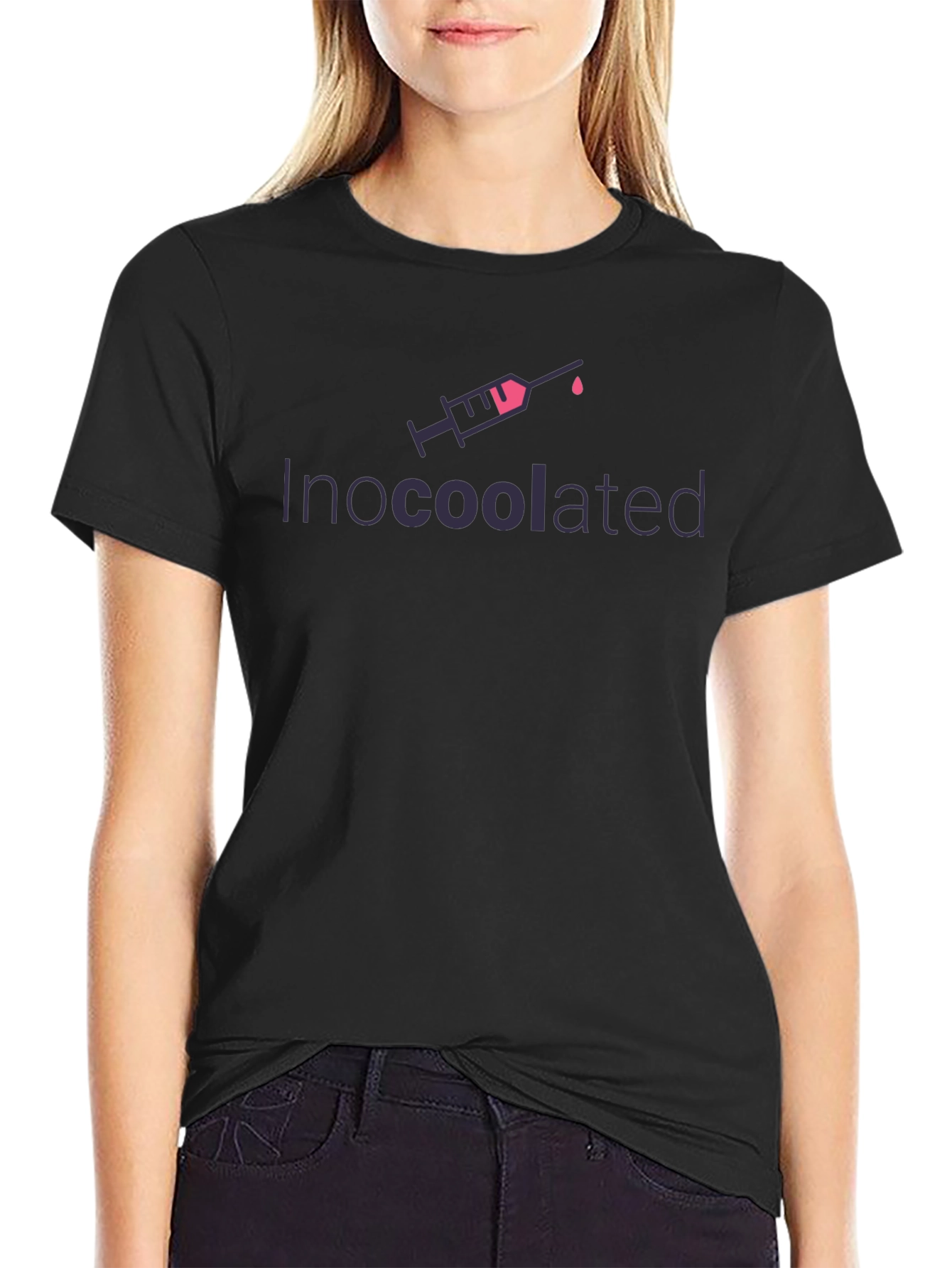 Inocoolated Black T-Shirt - Funny Vaccine Tee
