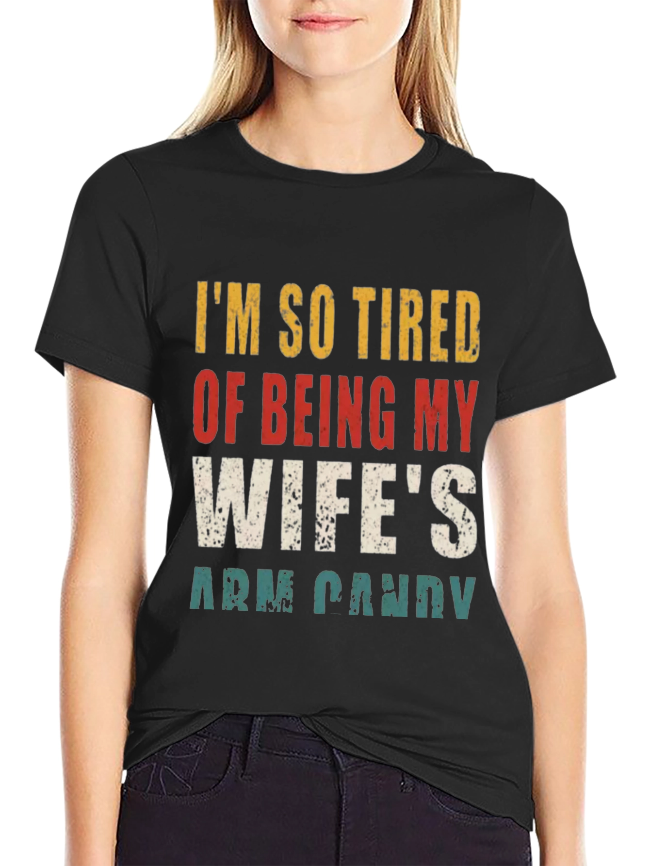 Funny Mens Wifes Arm Candy Graphic Tee