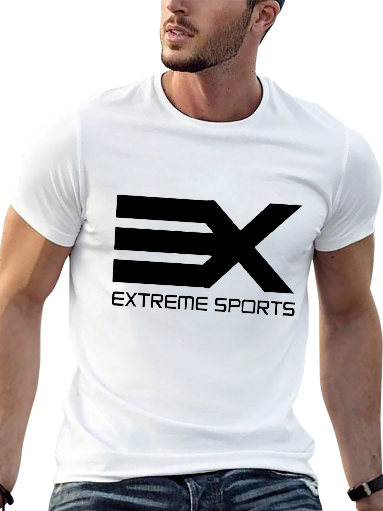 Extreme Sports Black Graphic T-Shirt
