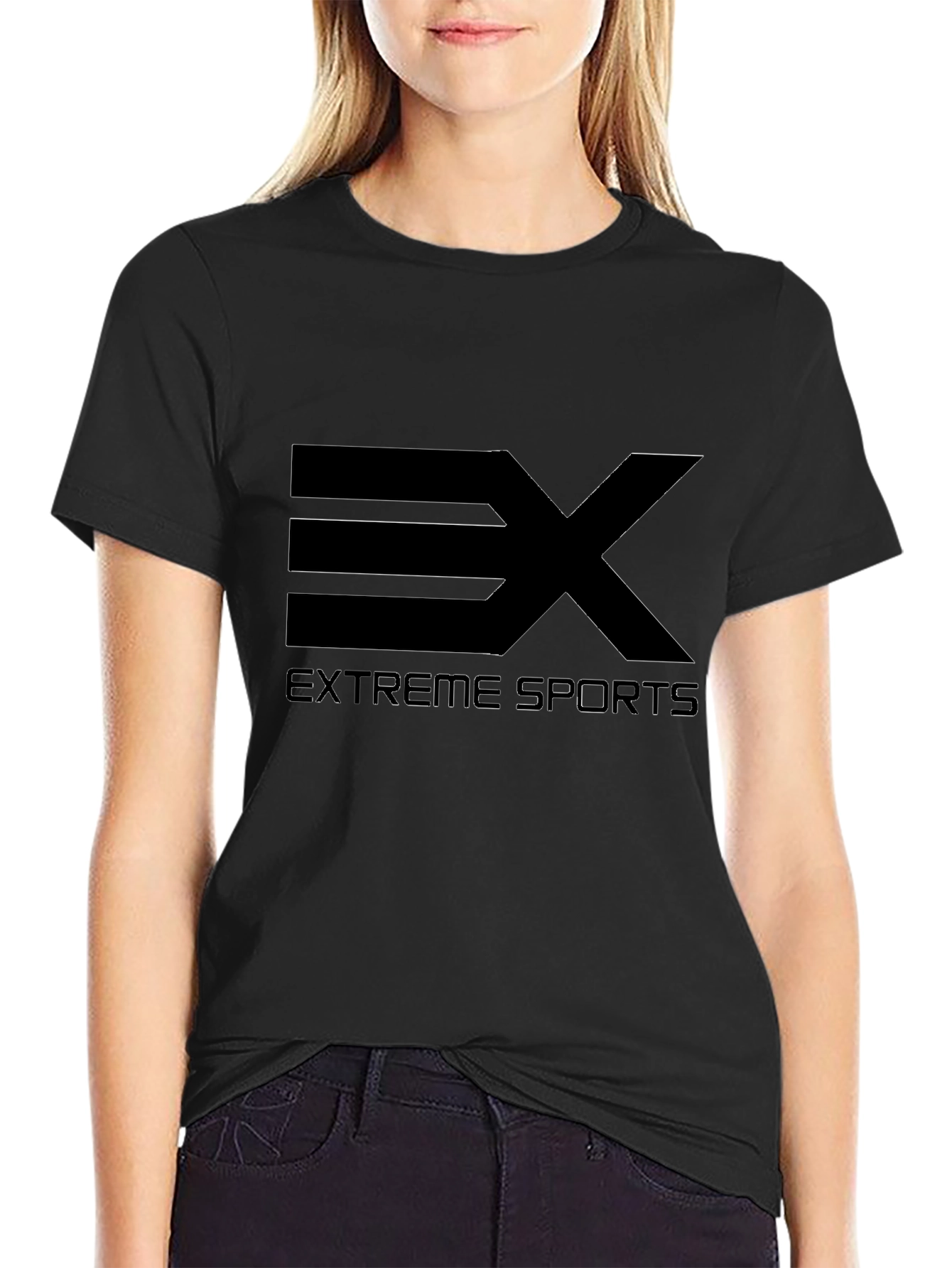 Extreme Sports Black Graphic T-Shirt