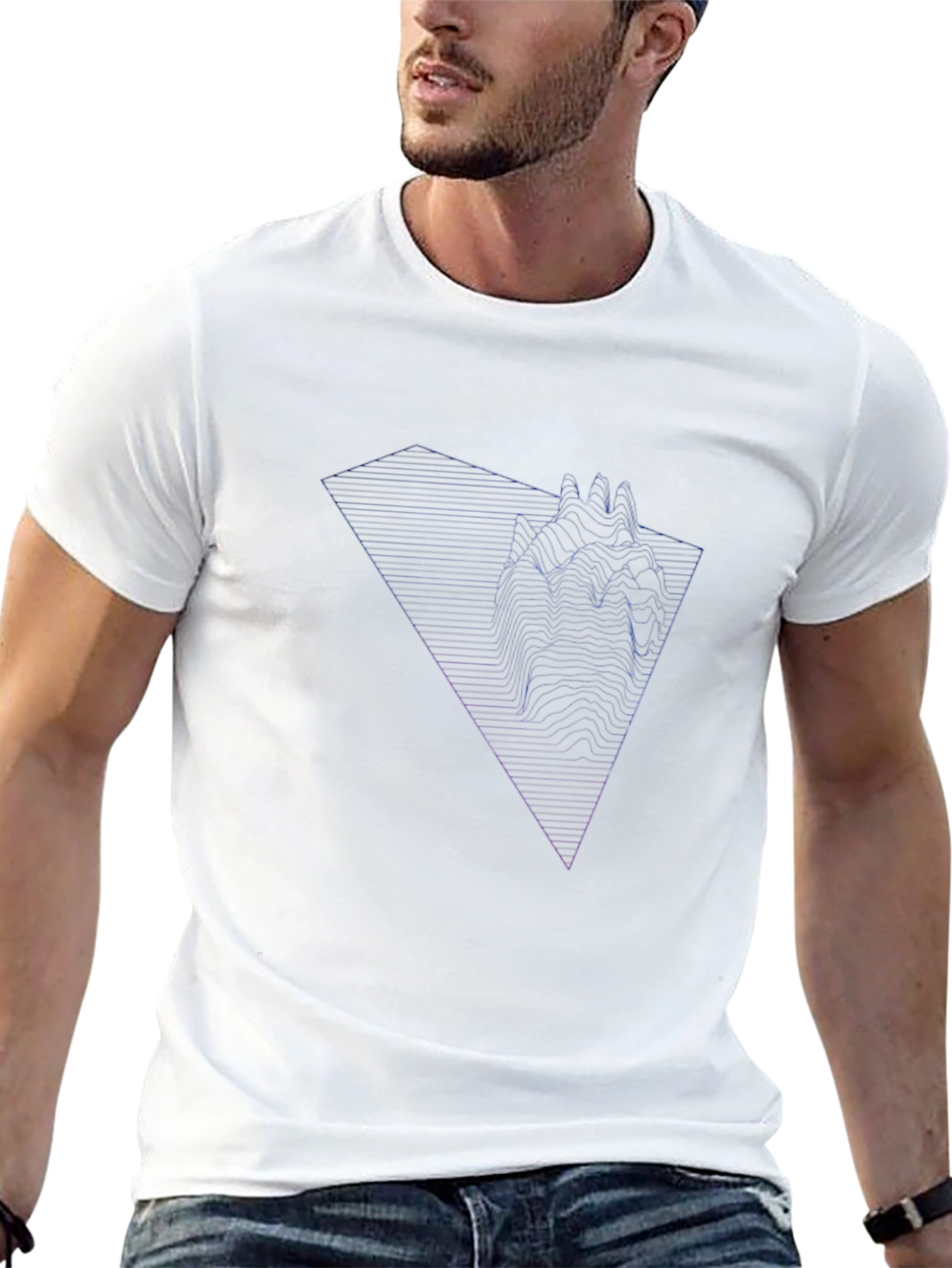 Geometric Triangle T-Shirt - Modern Graphic Tee