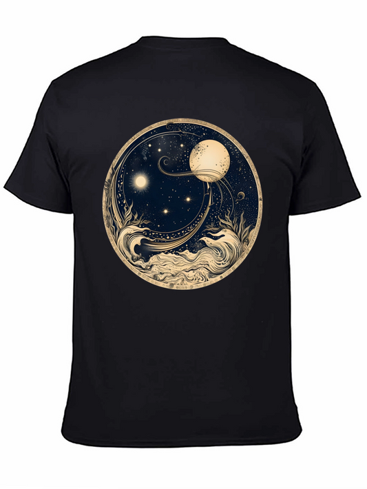 Celestial Dreamscape T-Shirt - Moon & Star Design