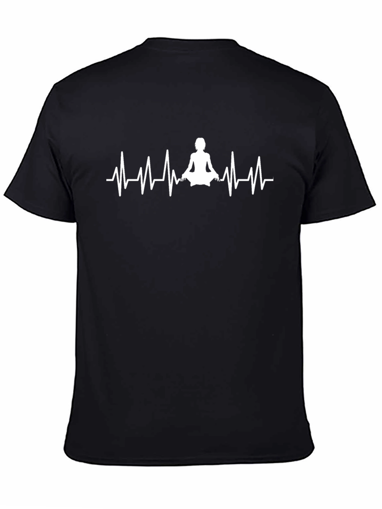 Yoga Heartbeat T-Shirt - Black