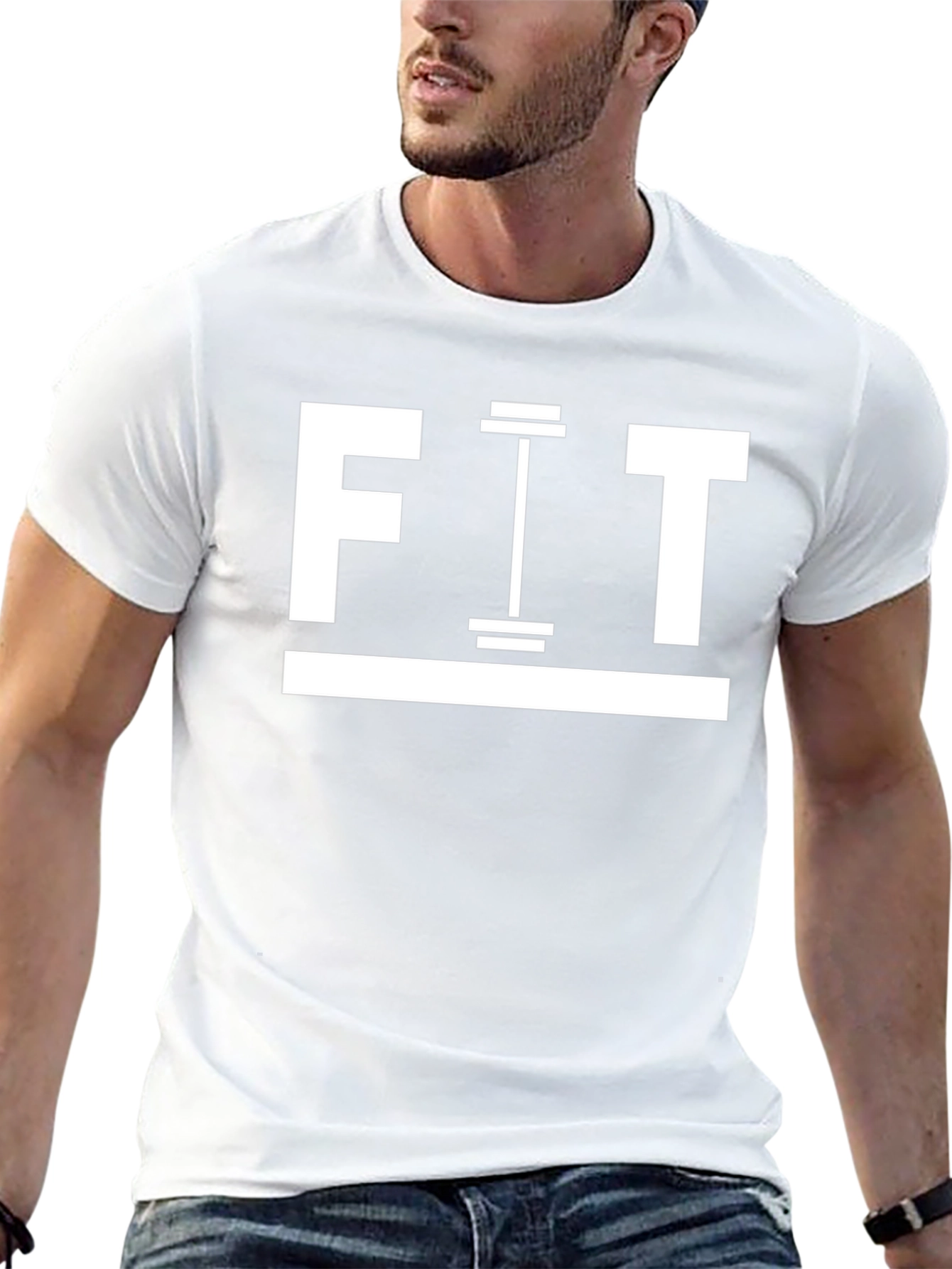 Mens Fit Gym T-Shirt - Black Graphic Tee