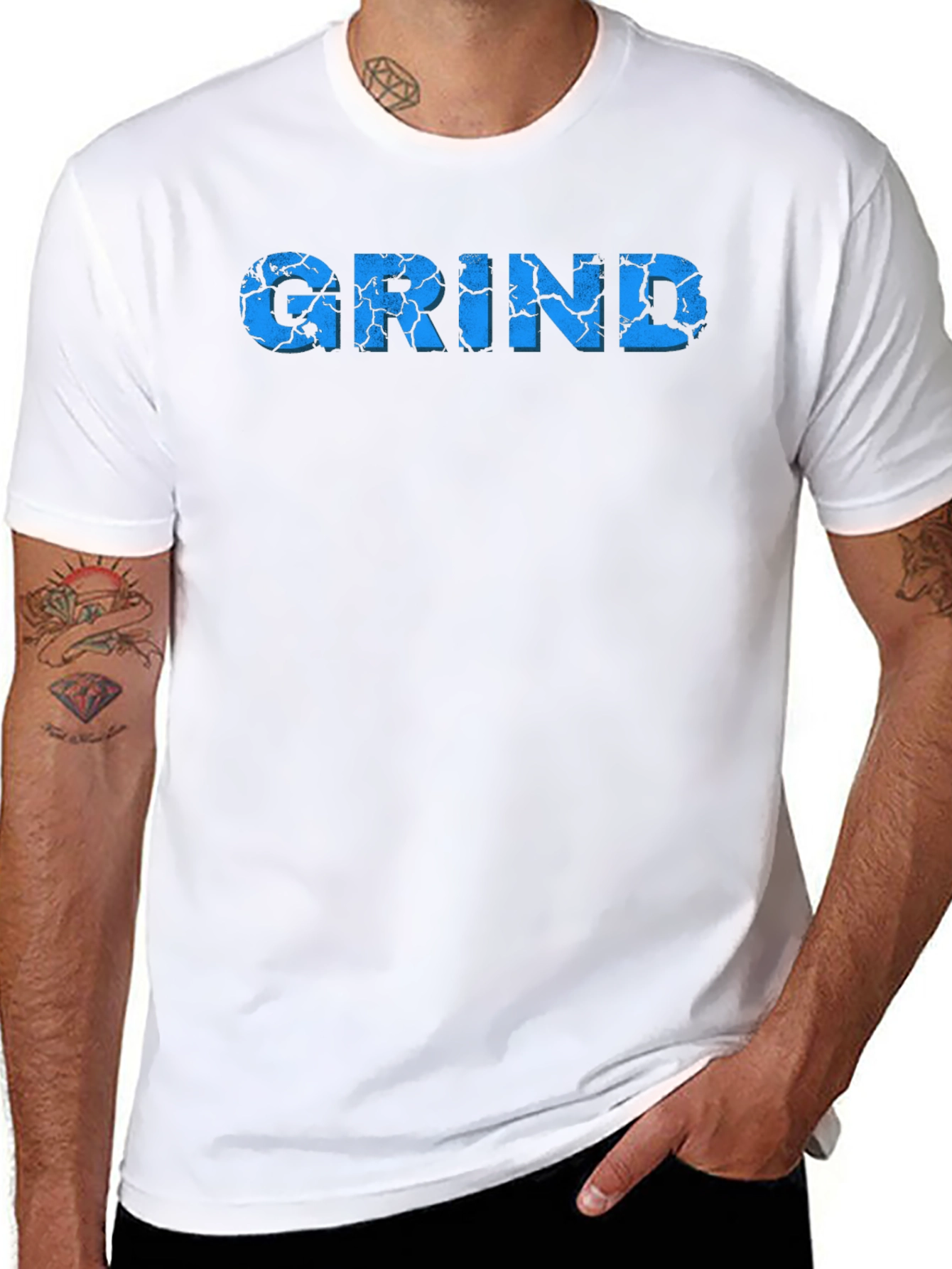 Grind Graphic Tee - Black Crew Neck T-Shirt