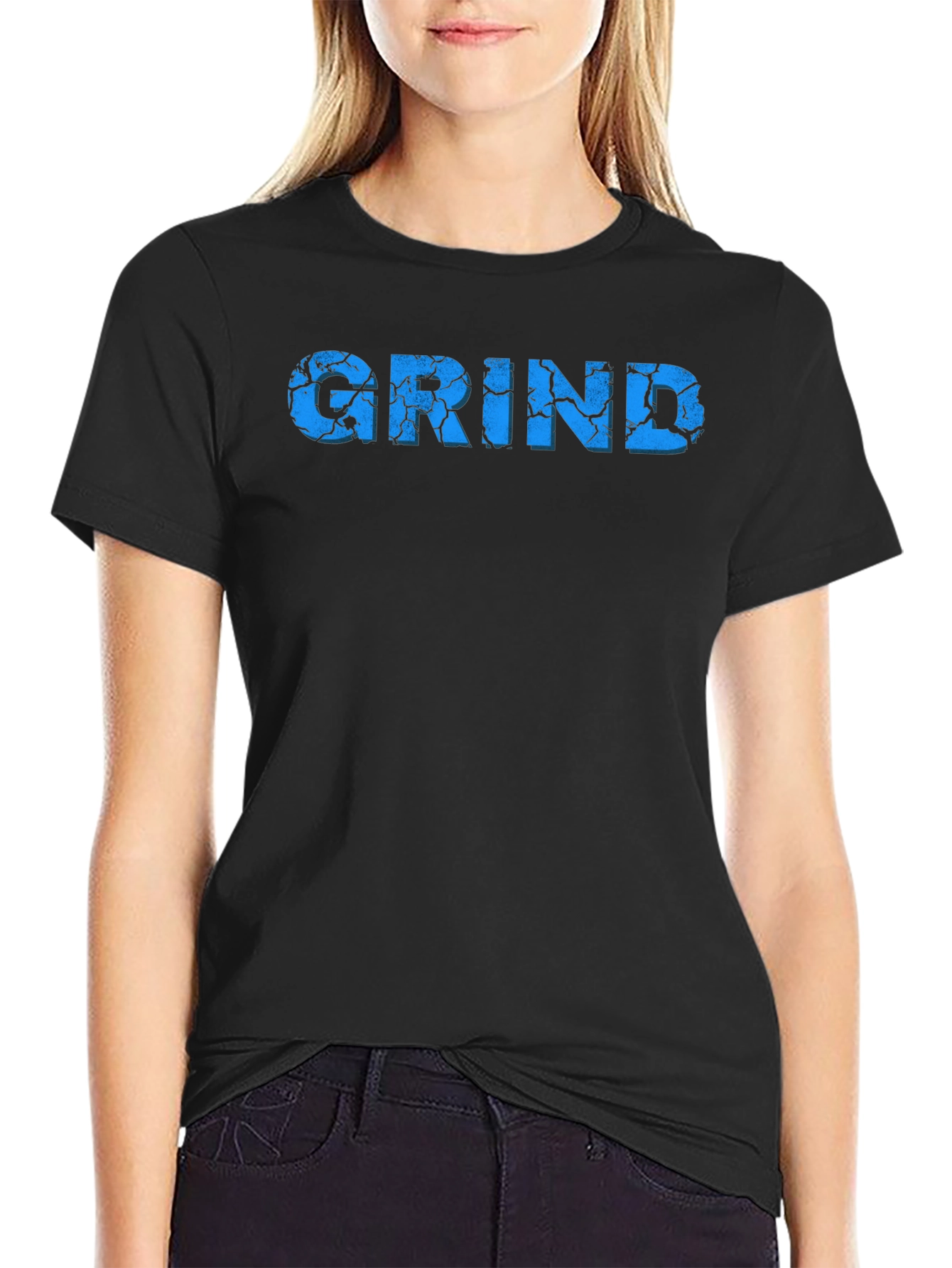 Grind Graphic Tee - Black Crew Neck T-Shirt