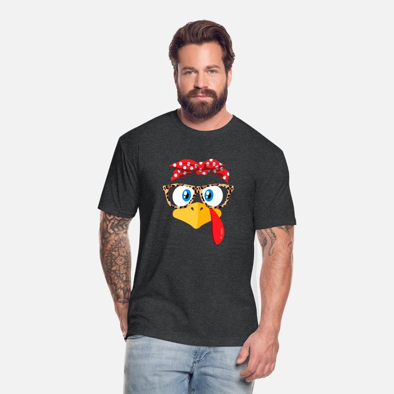 Thanksgiving Turkey Face Leopard Print Glasses