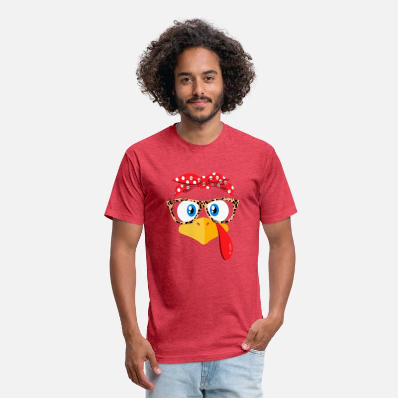 Thanksgiving Turkey Face Leopard Print Glasses