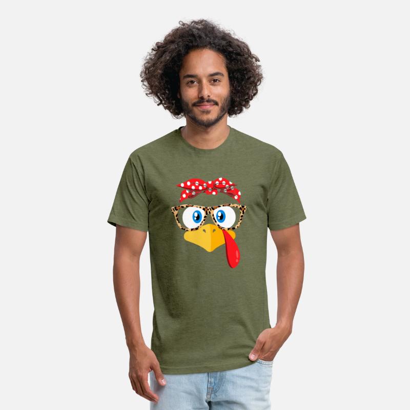 Thanksgiving Turkey Face Leopard Print Glasses