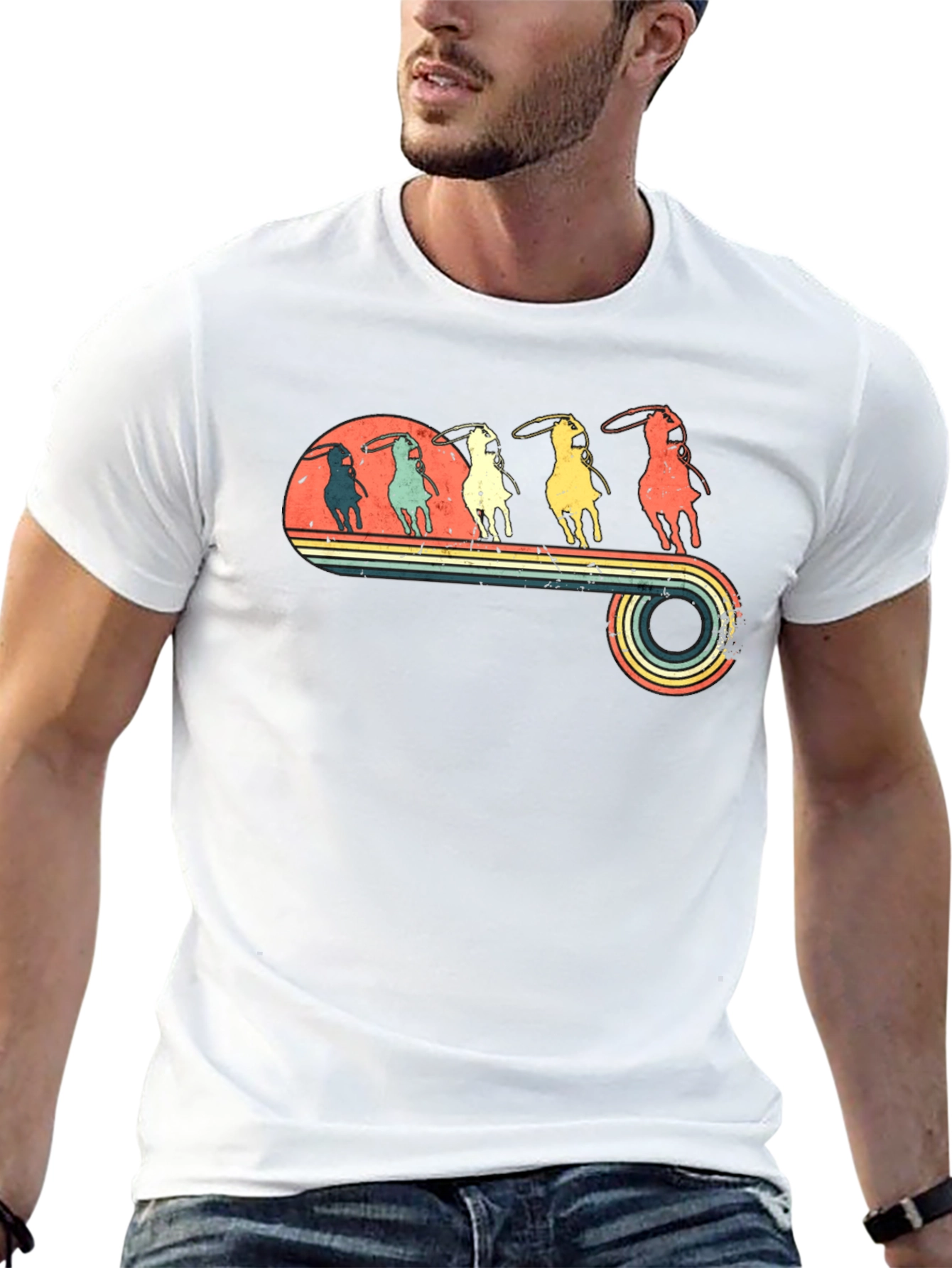Retro Cowboy Rodeo T-Shirt - Western Style Tee